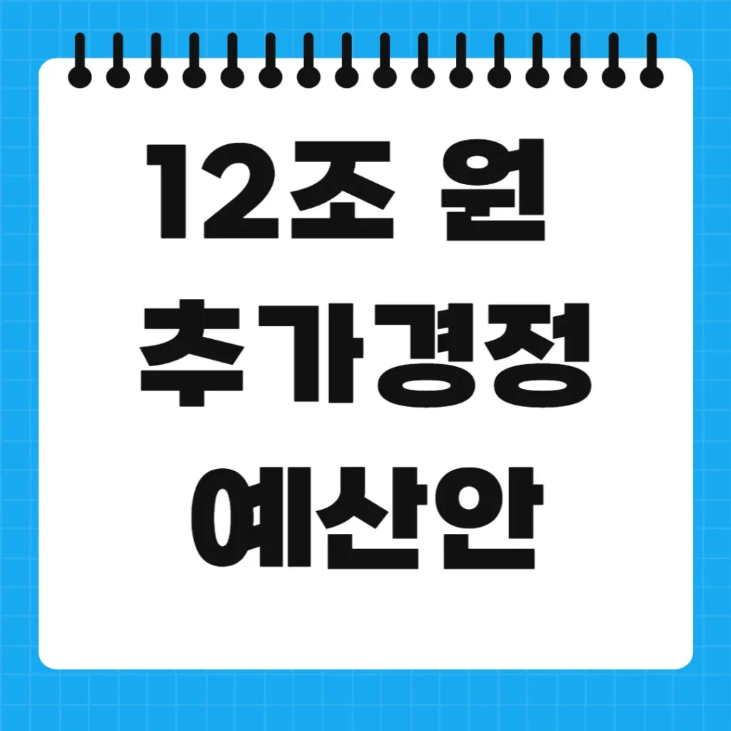 정부의 12조 원 추가경정예산안과 민생지원 정책 총정리